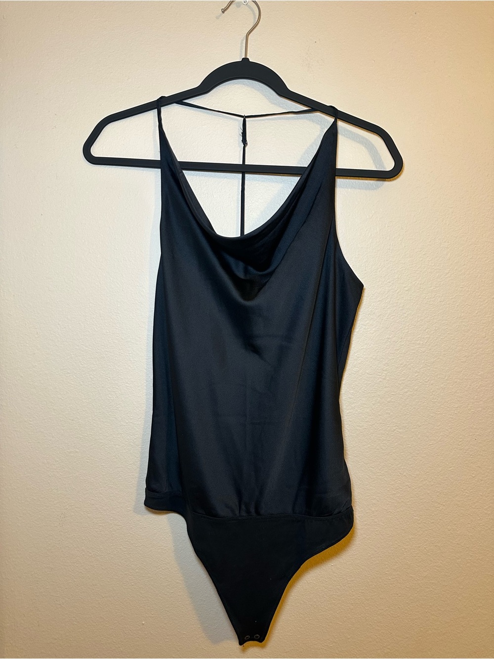 Abercrombie & FitchBlack Satin Cowl Neck Bodysuit